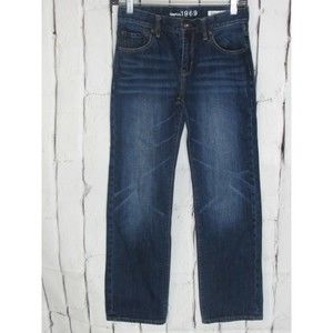 Gap Kids 1969 Boy Jeans Size 12 Blue Original Boot Cut Faded Denim